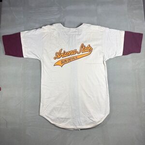 Vintage Arizona State Sun Devils Baseball Jersey Men Medium Time Out Made in USA